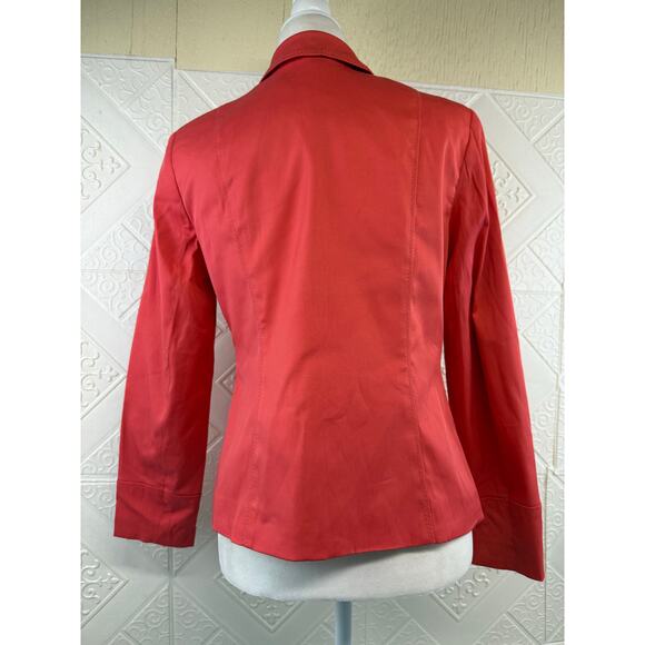 Requirements Size 6 Blazer Jacket LINED 4 button Collar Salmon Peach color - Picture 5 of 14